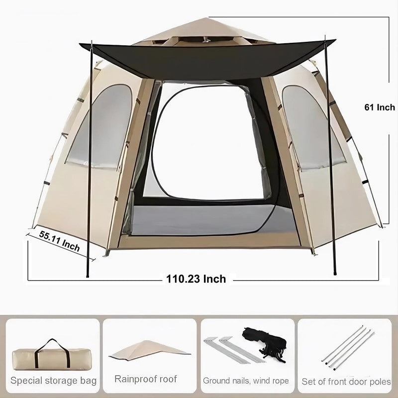 4 6 Person Tents for Camping,Portable Waterproof Large Glamping Tents for Outdoo2