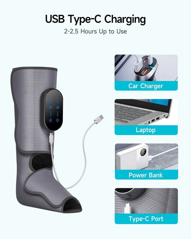 Cordless Foot & Leg Massager, Air Compression Boots, Rechargeable Calf Massager4