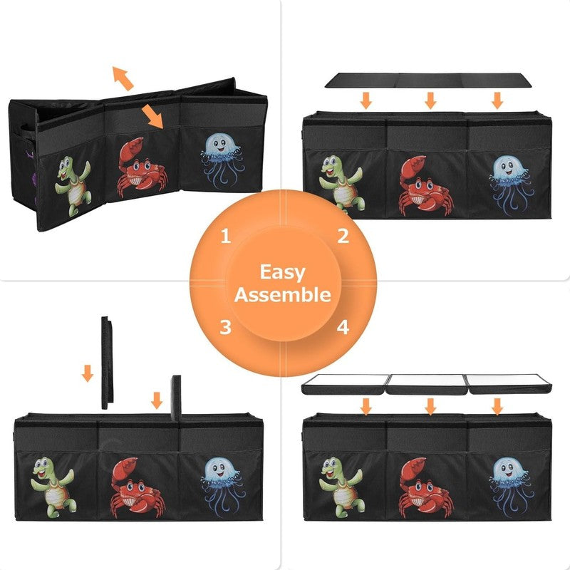 Extra Large Toy Box Collapsible 155L Kids Storage Organizer Bin Black6