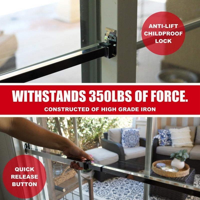 Sliding Door Security Bar-Child Proof Sliding Door Lock Bar with anti Lift Lock 4