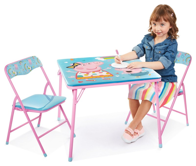 Child 3-Piece Table and Chairs Set, Pink2