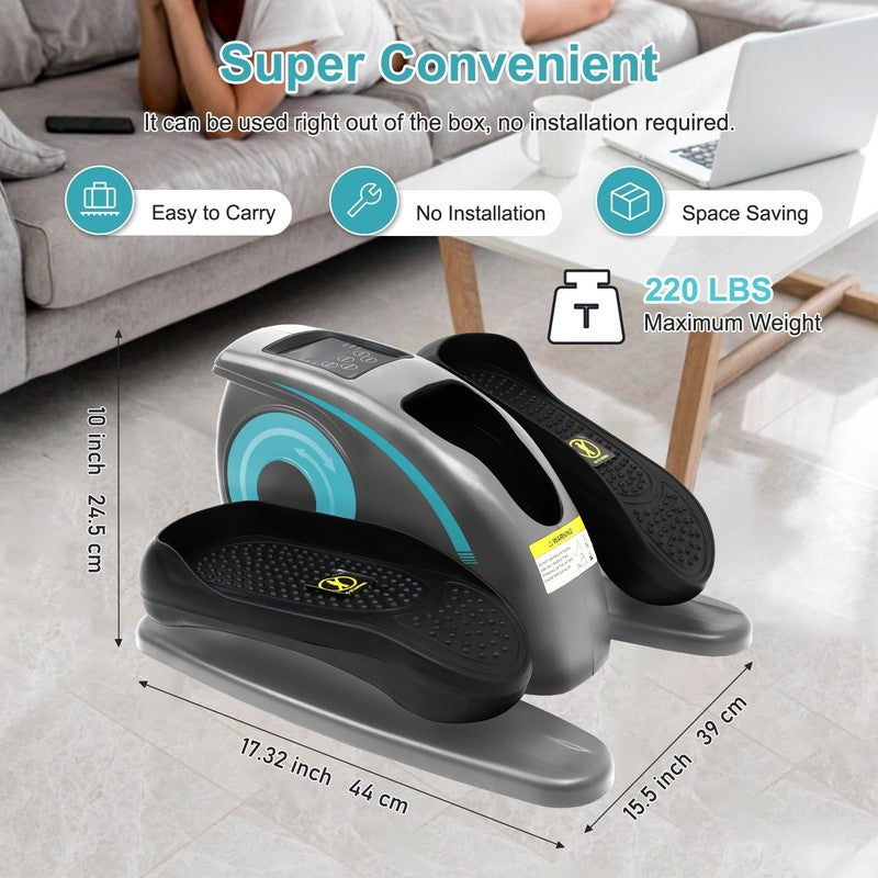Portable Under Desk Elliptical with Remote Control & LCD Monitor for Seniors1