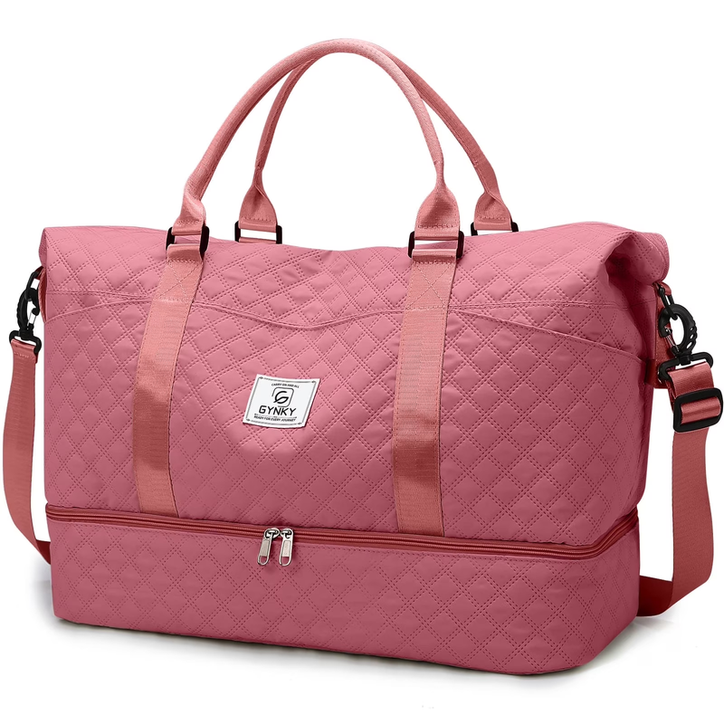 Travel Duffle Bag Weekender Bags for Women with Shoe Compartment Carry on Overni0