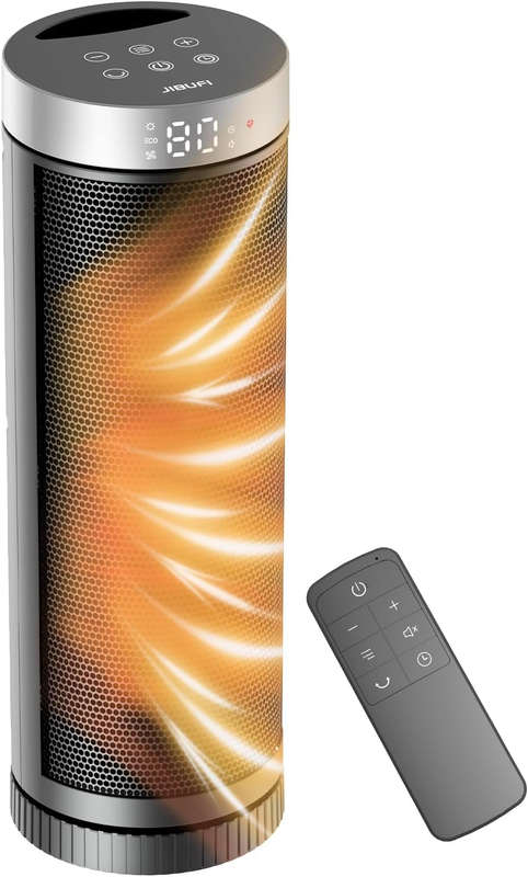 Portable Ceramic Space Heater w/ Remote, 3 Modes, Overheat & Tip Over Safety10