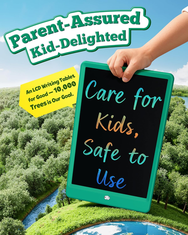 10 Inch LCD Writing Tablet Kids Drawing Doodle Board Dark Green1