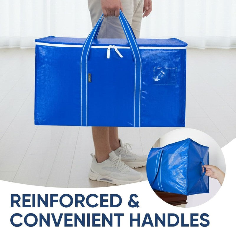 6-Pack Oversized Moving Bags with Reinforced Handles, Heavy-Duty Storage Tote fo4