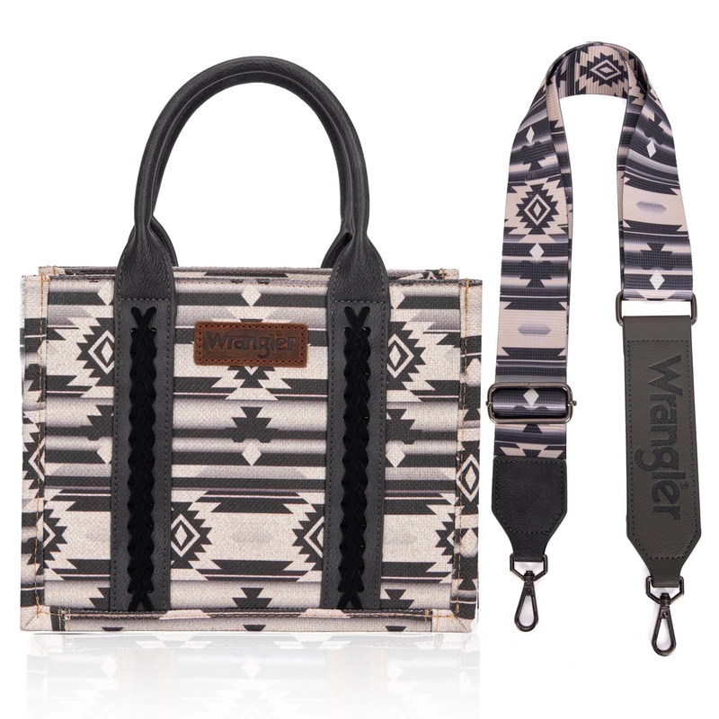 Wrangler Aztec Tote Bag for Women Boho Shoulder Purses and Handbags, Black7