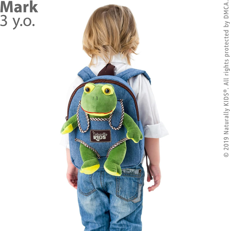 Frog Backpack Plush Stuffed Animal Toddler Backpack Kids Gift Green2