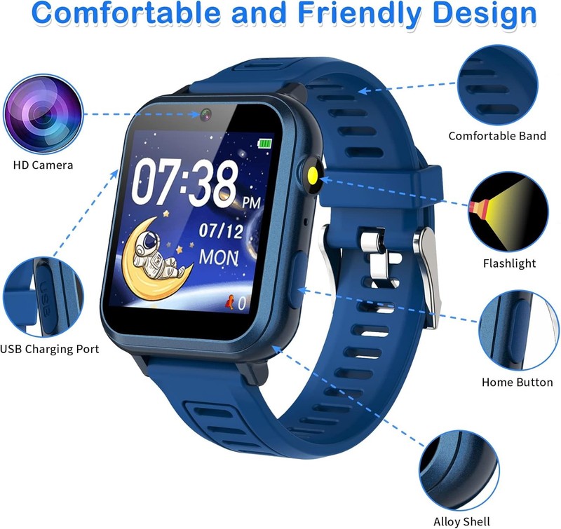Smart Watch for Kids with 39 Games Alarm Clock, Touchscreen, Calendaring Camera 1