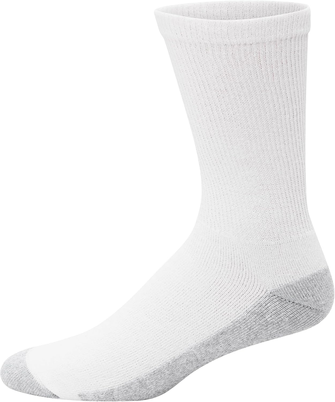 Men’s Double Tough Socks Crew Ankle Moisture Wicking Work Socks Black White2