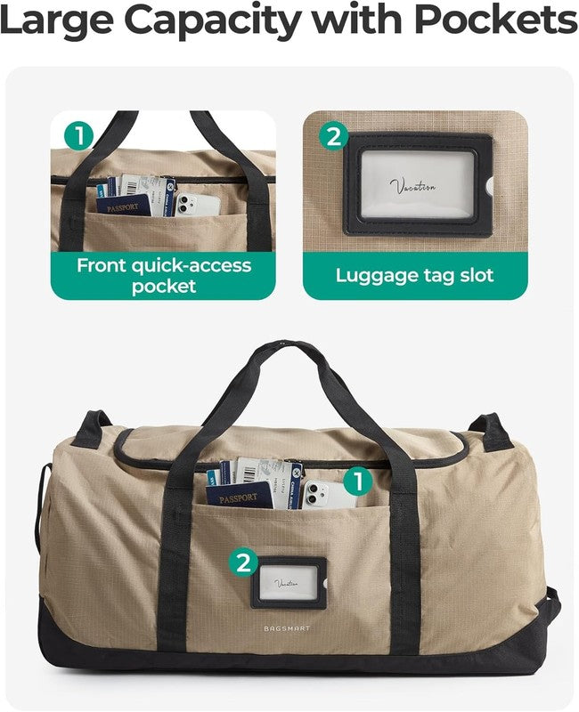 83L Foldable Travel Bag, Large Duffle Bag for Travel, Duffel Luggage Bag for Spo5