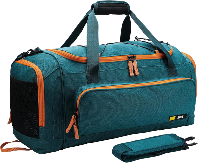 60L Large Gym Duffle Bag w/ Shoe Compartment Lightweight Sports Travel Olive9