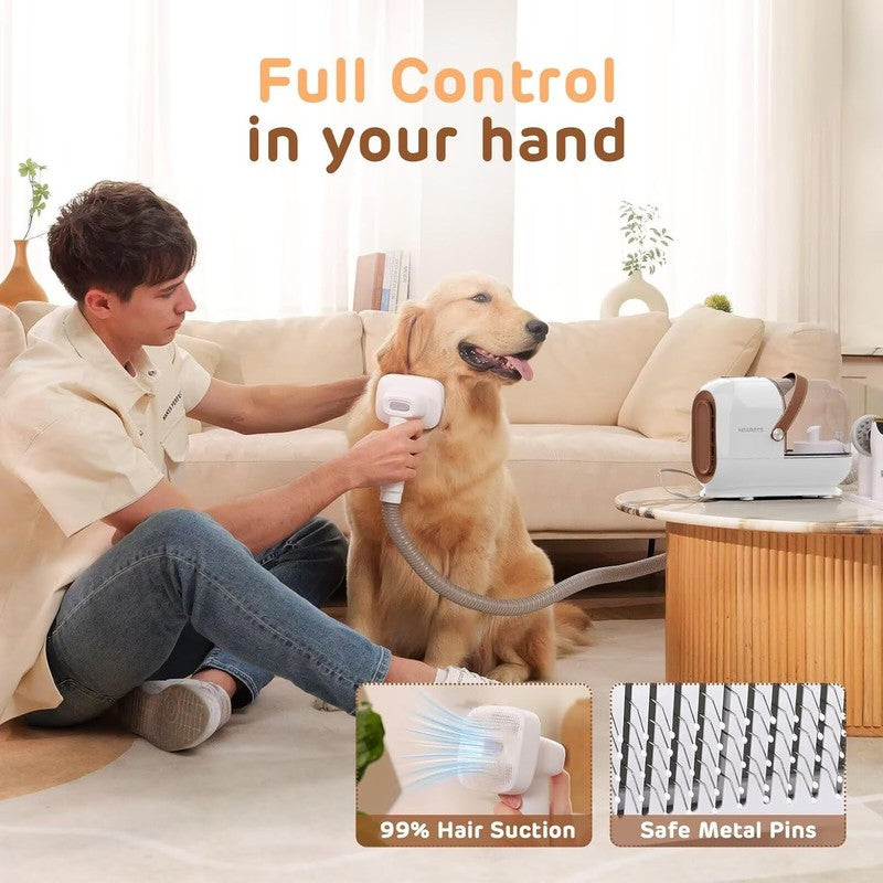 Pet Grooming Vacuum Kit   3L Low Noise Clipper & 7 Tools for Shedding5