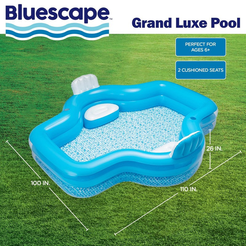 Blue Grand Luxe Inflatable Family Swimming Pool, 2 Seats, Age 6 & Up3