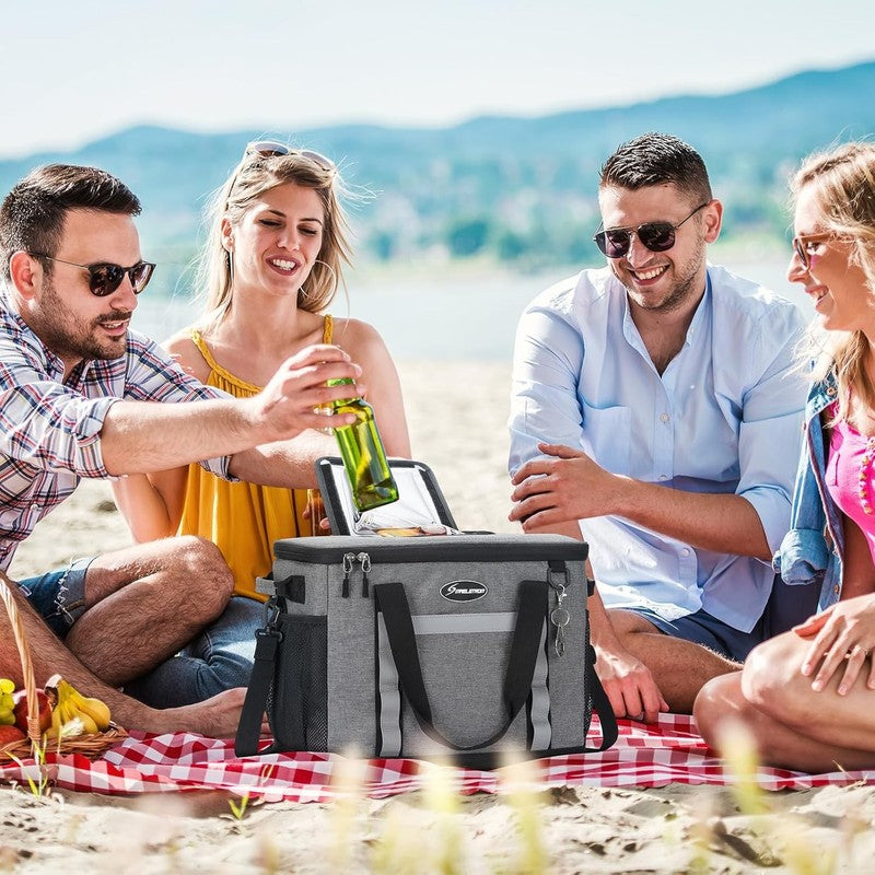 Collapsible Soft Cooler Bag 35 Cans Leakproof Beach Camping Cooler6