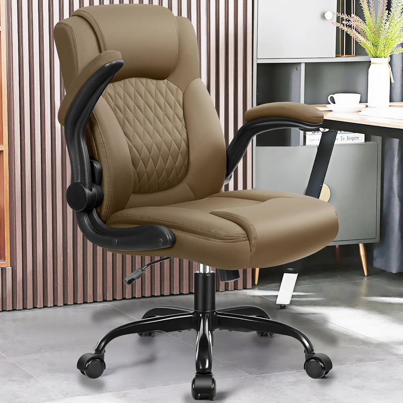PU Leather Office Chair Ergonomic Swivel Desk Gaming Chair Wheels1