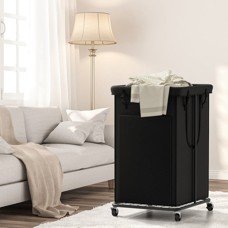 150L Large Laundry Hamper, Oxford Fabric w/ Wheels & Removable Bag – Black2
