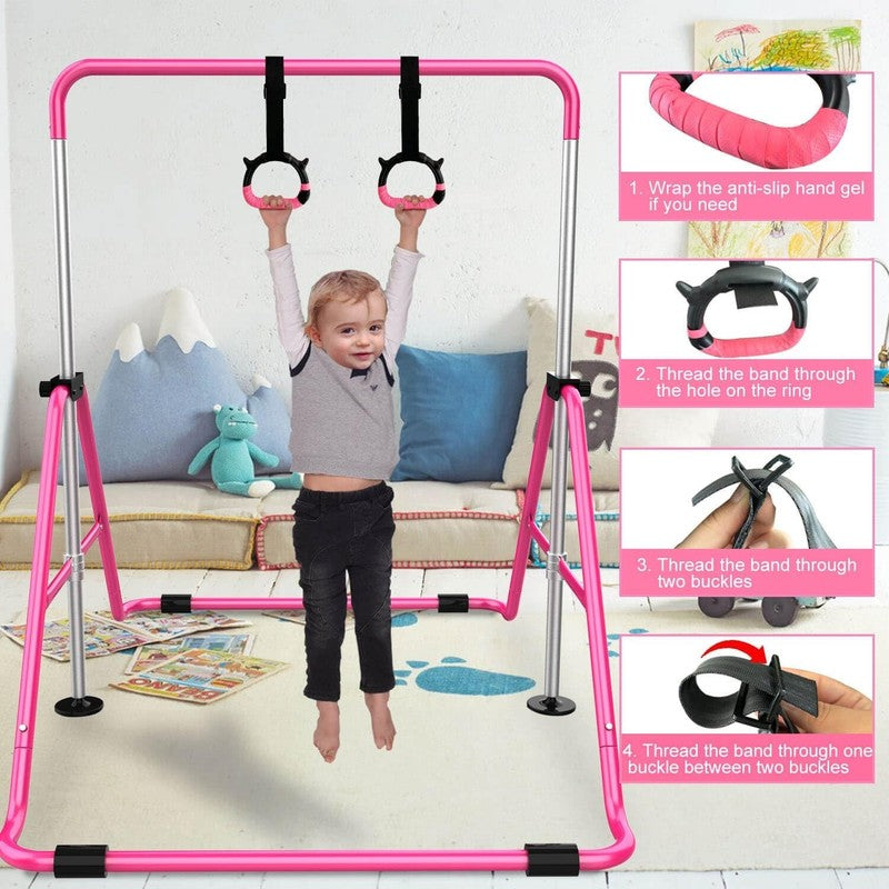 Expandable Gymnastics Bars, Adjustable Height Gymnastic Horizontal Bars, Childre5