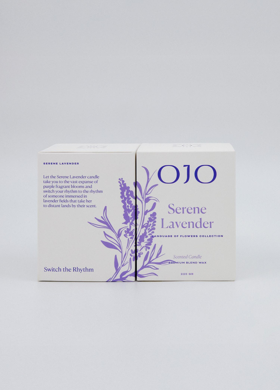 OJO Serene Lavender Scented Candle 7.8 Oz Jar Candle +35 Hour Long Lasting Burn9