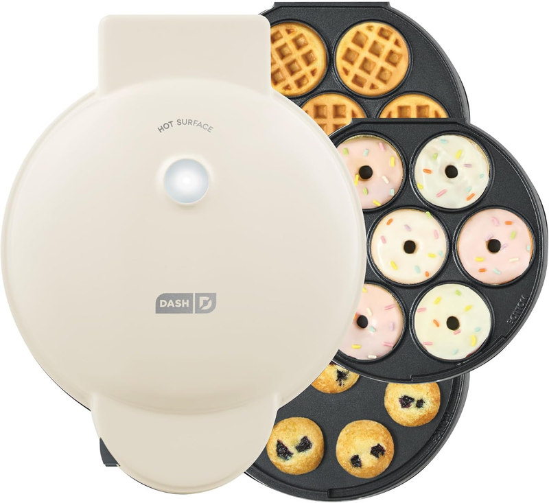 Treat Maker System, Mini Donuts, Waffle Bites, Mini Cupcakes - Cream6
