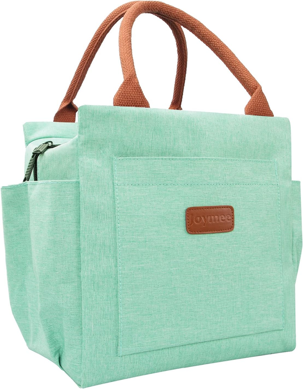 Insulated Lunch Bag for Women Men Large Reusable Tote w/ Bottle Holder Teal8