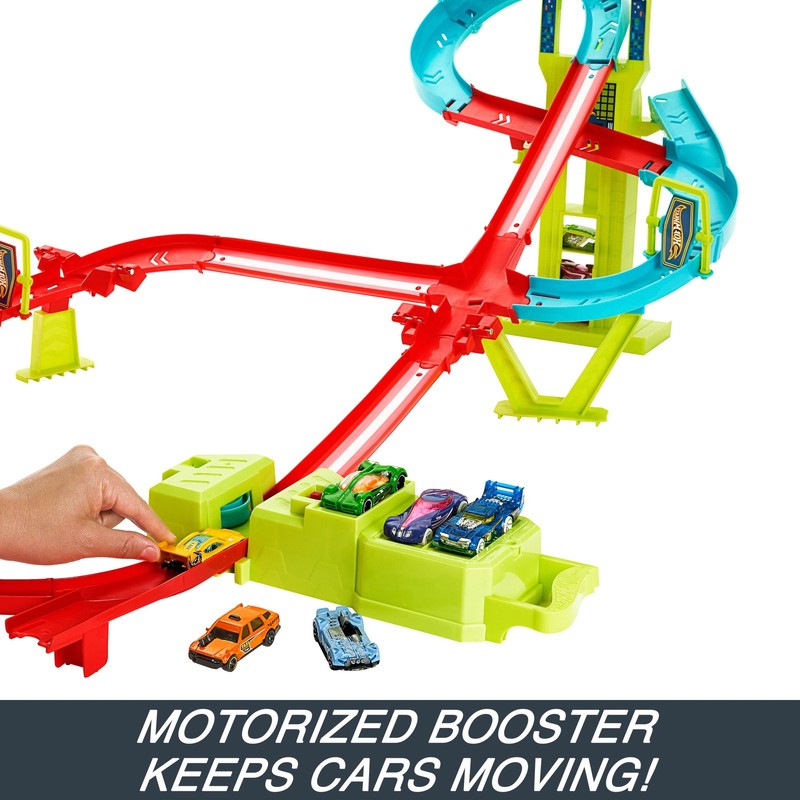 Track Set, Neon Speeders Skyscraper Speed Circuit with 1  Car4