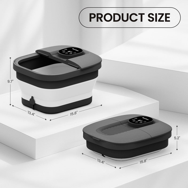 Collapsible Foot Spa with Massager and Heat, Foot Spa Massager with Bubble Heat,10