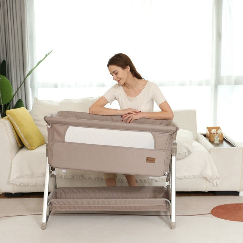 Newborn Baby Bassinet Pink Bedside Sleeper Infant Swing Portable Travel Crib1
