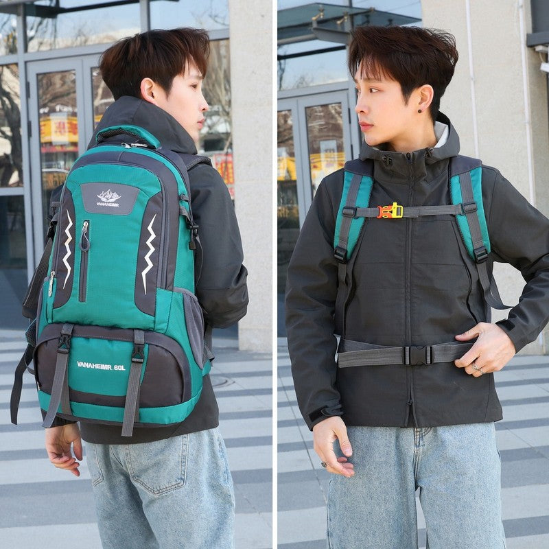 60L Waterproof Hiking Backpack with Reflective Strips & Safety Whistle, Large Ca2