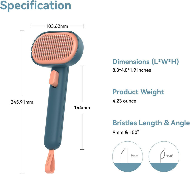 Self Cleaning Brush Deshedding Hair Remover Long Short Hair Pets Friendly Brush8