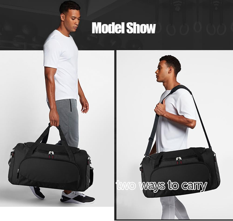 50L Gym Bag for Men Large Duffle Bag Travel Workout Fitness Sports Black1