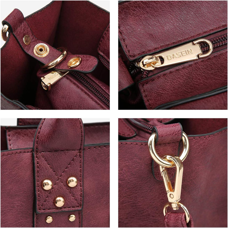 3Pc Women’s Handbag Set Tote Satchel Shoulder Top Handle Purse Wallet5
