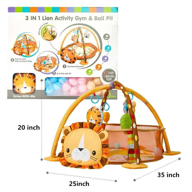 3 in 1 Baby Gym Play Mat Activity Ocean Ball Sensory Toys Gift 0 36M7