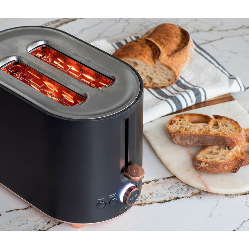 Café Express 2-Slice Toaster Extra-Wide Slots Matte Black 8 Shade Settings5