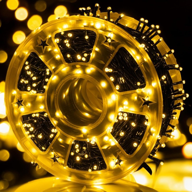 Outdoor Christmas String Lights, 1000 LED 328 FT Plug in Fairy Light with Remote6