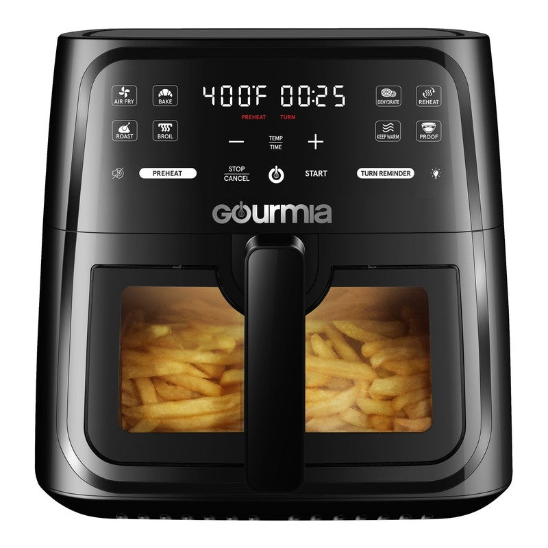 8 Quart Digital Window Air Fryer, with 8 One Touch Functions, Black3
