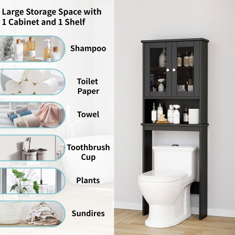 over the Toilet Storage Cabinet Bathroom Shelves Organizer Space Saver Freestand7