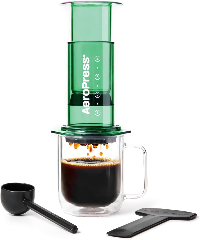 Clear Green Coffee Press French Press Pour Over Espresso Travel Camping Brewer8
