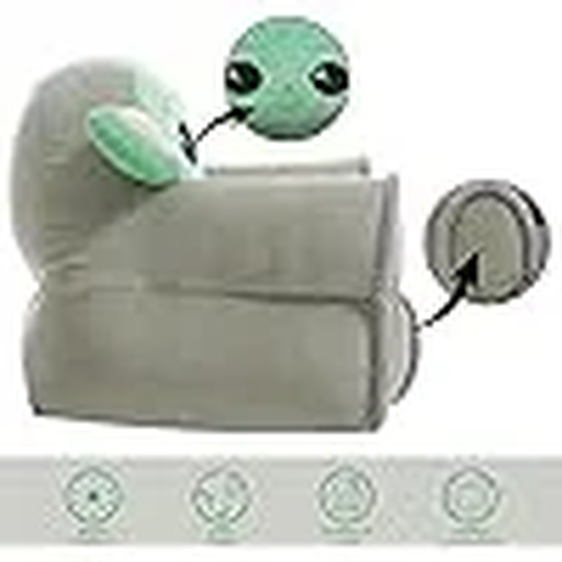 Star Wars the Mandolorian Baby Yoda Figural Kids Bean Chair, Grey3