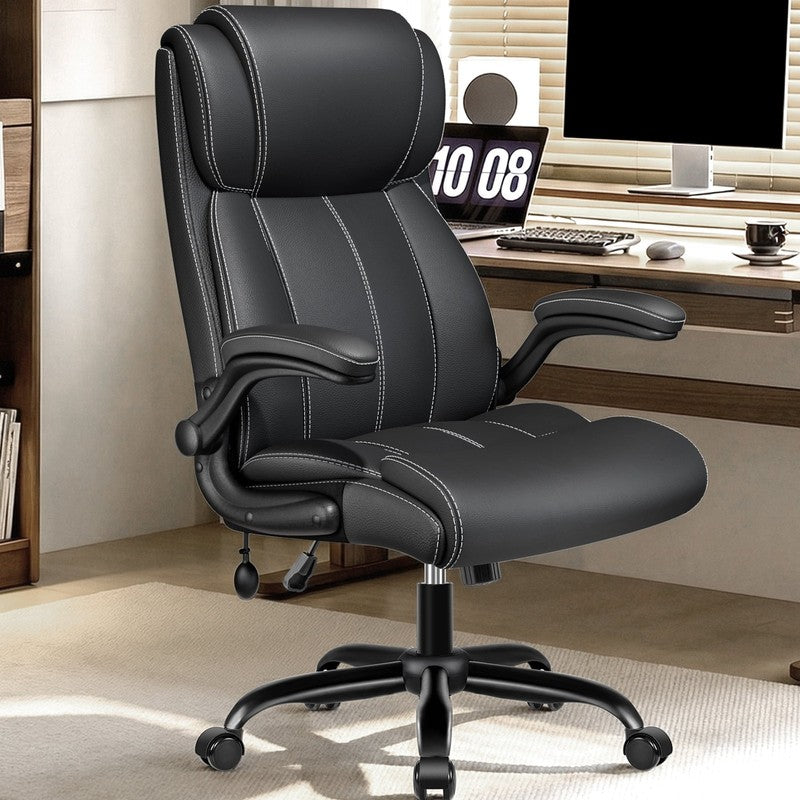 Big and Tall Office Chair 350LBS, Comfy Heavy Duty Executive Desk Chair with Adj7