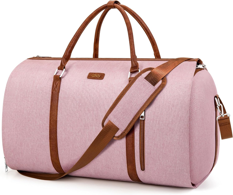 2Pc Pink 2in1 Garment Duffle Bag w/ Toiletry Hanging Suit Travel Carry0