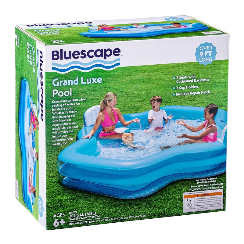 Blue Grand Luxe Inflatable Family Swimming Pool, 2 Seats, Age 6 & Up5