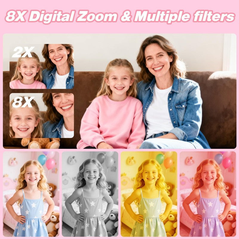 Kids Camera Toys for 3-8 Year Old Girls Boys,Children Digital Video Camcorder Ca6