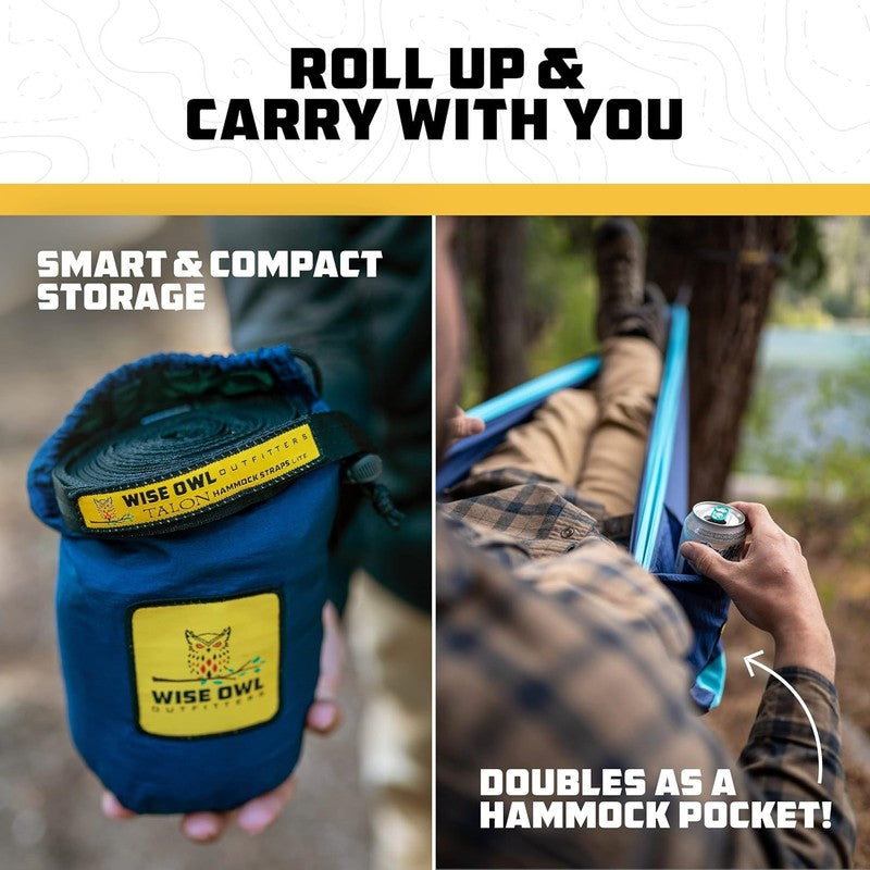 Camping Hammock w/ Tree Straps – Portable 500LB Travel & Hiking Gear5