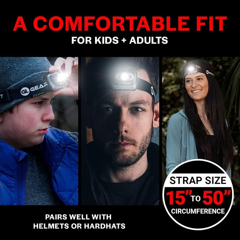 2Pack LED Headlamp - Bright, Lightweight, 7 Modes, Adjustable for Camping6