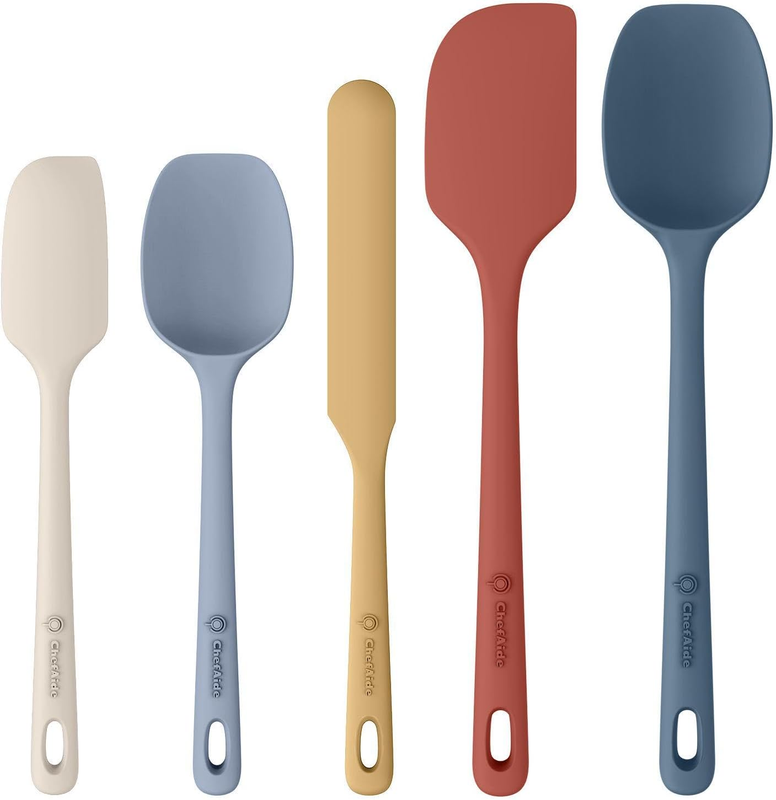5 Piece Silicone Spatula Set Heat Resistant 600°F Nonstick Cookware11