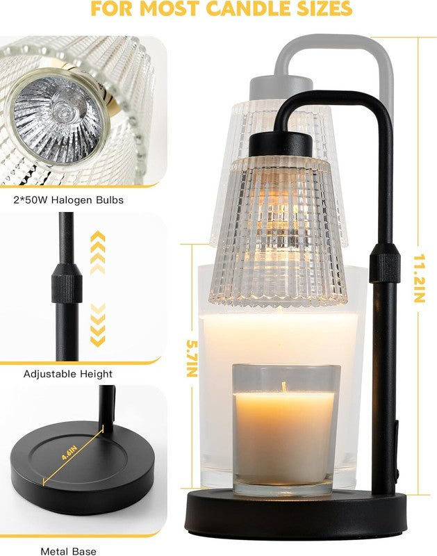 Candle Warmer Lamp with Timer Dimmable, House Warming Gifts with 2 Bulbs4