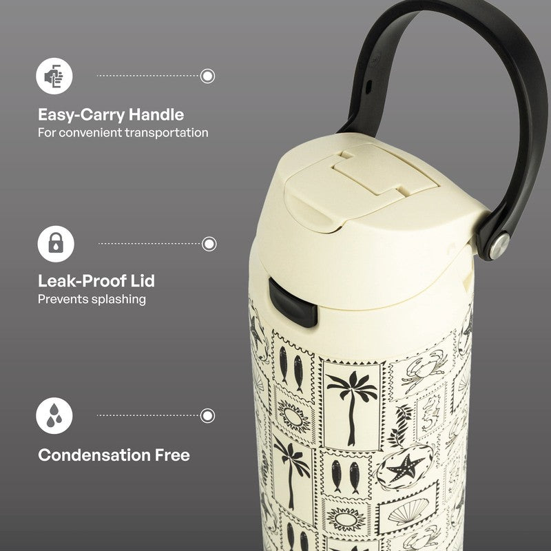 24oz Stainless Steel 2-in-1 Water Bottle with Straw and Chug Lid Shell Design3