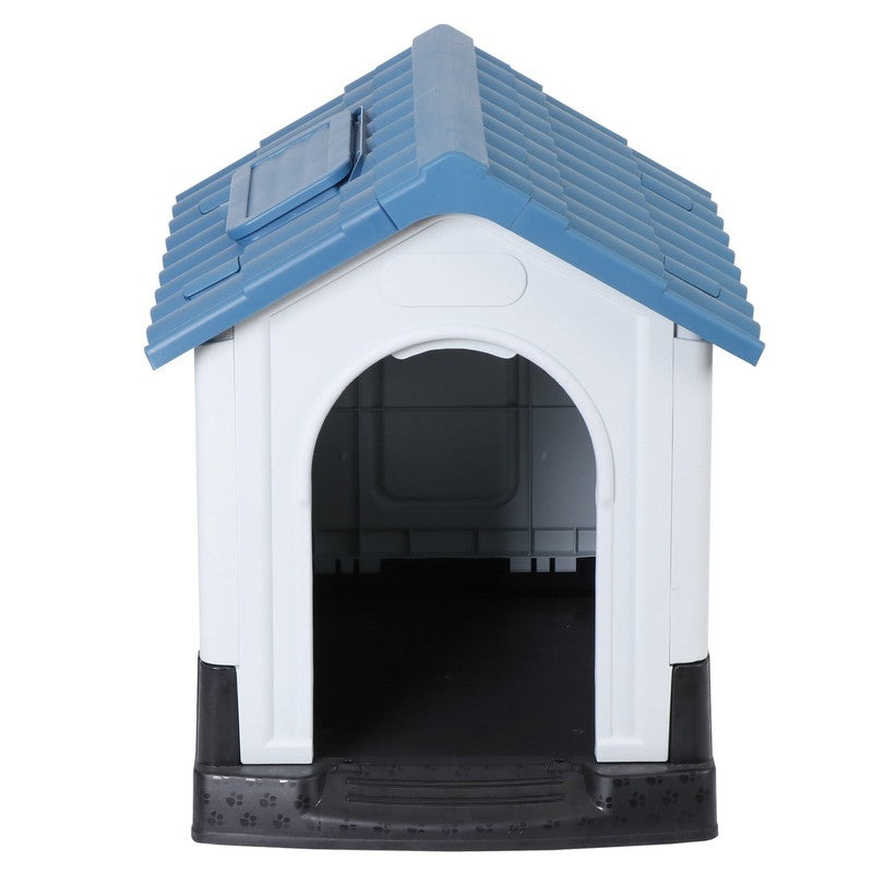 26-In Plastic Small Dog House Portable Pet Puppy House Shelter W/Skylight, Blue8