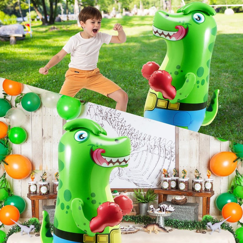 Inflatable Dinosaur Punching Bag for Kids,47”Tall Boxing Bag for Kids with Bounc6